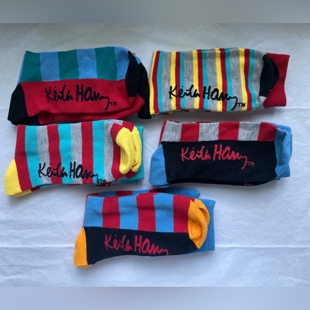 Keith Haring 5 Pack Sock Bundle NWOT - Picture 4 of 9